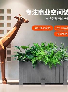 仿真花假花摆设阳台围栏栅栏户外花箱假绿植仿真花组合造景装饰树