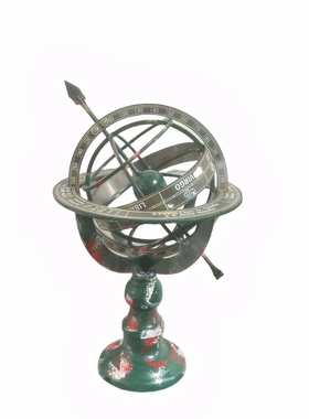 箭头浑天仪日晷装饰世界带黄铜青铜复古航海地球仪的浑天仪仿