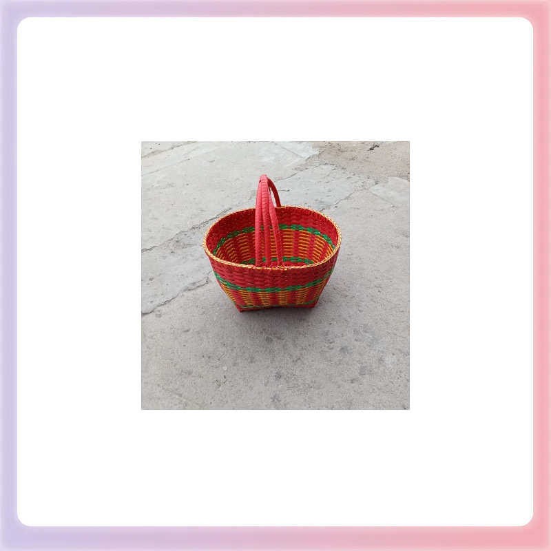 TUF4家用采摘竹篮手提买菜篮子厨房放鸡蛋藤编手工编织收纳筐办喜,淘宝优惠券,粉丝福利购,淘宝优惠卷