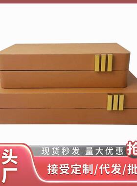 设计简约现轻奢皮革样板房卧室衣帽间梳妆台软装饰盒收纳盒