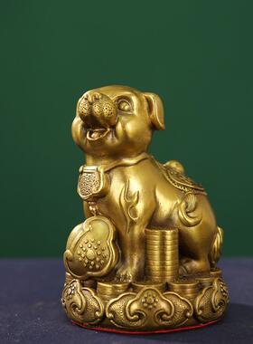 新款直销中式黄铜十二生肖摆件全套鼠牛虎属兔龙蛇马羊猴鸡狗猪生