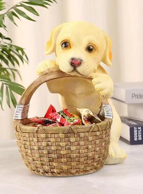 玄关厅招财狗收狗纳摆件式家7126M居饰品美客装饰门口鞋柜上放钥