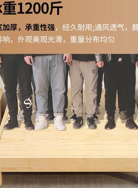 榻榻米床架子全实木床板无床头出租床成人排骨架双人床家用塌塌米