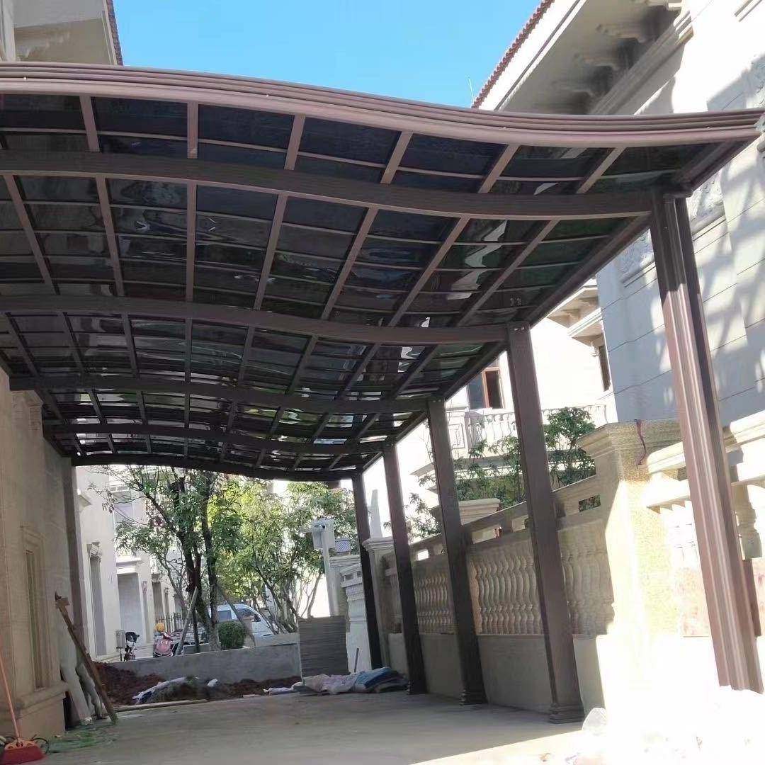 铝合金雨棚别墅庭院遮阳挡雨透明PC耐力板钢化玻璃户外露台雨棚,淘宝优惠券,粉丝福利购,淘宝优惠卷