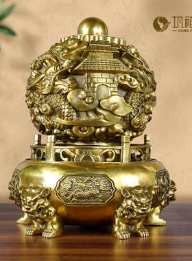 开业 铜家居摆件鼎一件装饰品九工艺品批乾坤起时来运转礼品转