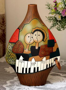 丽江特色手工艺品陶瓷花瓶客厅多宝阁餐柜酒柜装饰品摆件个性礼品