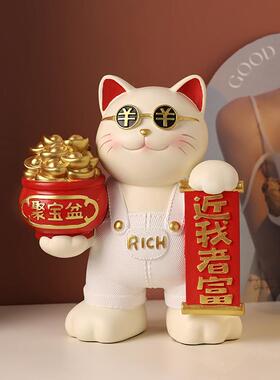 贝汉美招财猫装客厅高摆级20240327件聚宝盆家居玄关饰品乔喜迁之