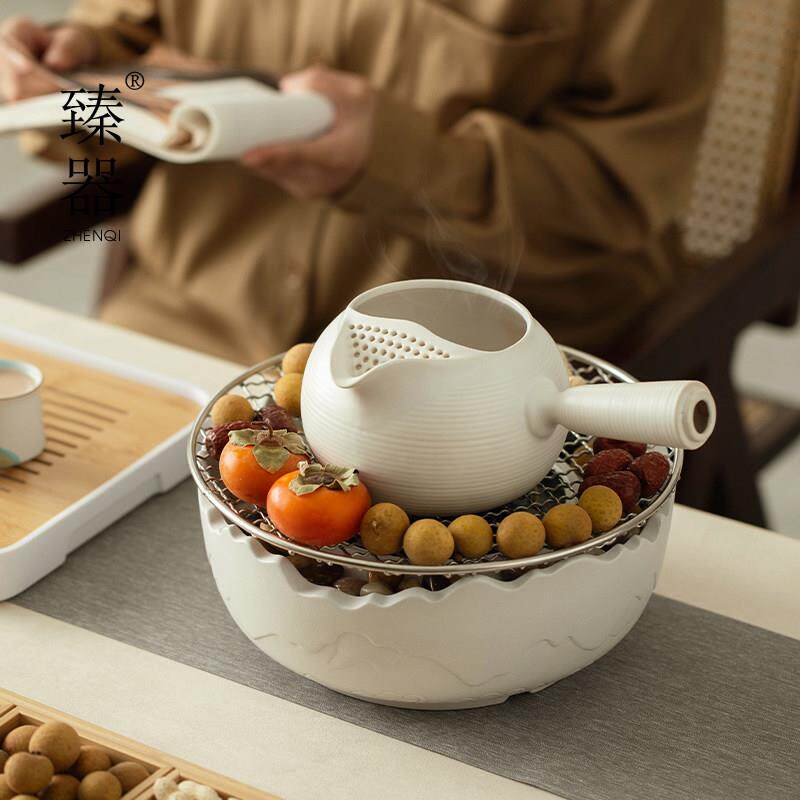 2026 New Furnace Tea Maker Complete Set Home Indoor Baking Stove Jar Teapot Tea Set Black Crystal Stove Teapot