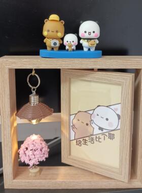 一二布布情侣闺蜜创意双面相框6寸北欧桌面旋转摆台装饰像框相架