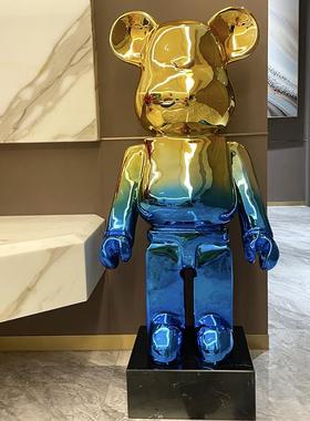 网红暴力熊大摆件客厅超大型落地现代轻奢电视柜沙发旁玄关装饰品