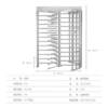 Access control and attendance single-door full-height turnstile station revolving door card swipe face fingerprint stainless steel smart access control system