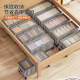 Under-bed storage box with wheels transparent dustproof household finishing storage clothes storage box large capacity foreign trade wholesale
