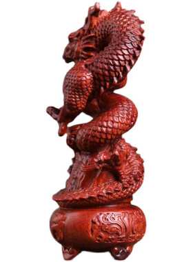 展柜工艺品摆件办公室小叶龙摆件家居紫檀小摆件飞龙在天