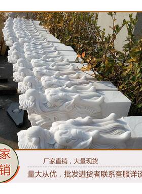 石SKQ喷水龙头景鱼观汉白饰玉庭院花园池出水口吐水户外喷泉装摆