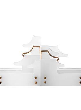 新式亚克RZ-1702力徽派建筑书靠摆件书房装书柜办中公室古博古架