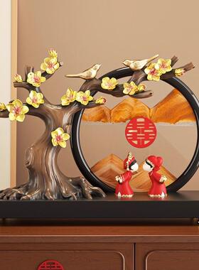 高级感小众流沙物画摆件闺蜜新婚礼OTP订结婚送新人新娘饰品婚装