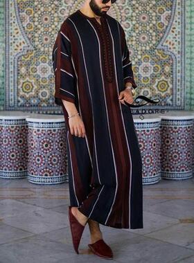 Muslim Men Gown Thobe Kaftan Dress Africa Long Shirt男士长袍
