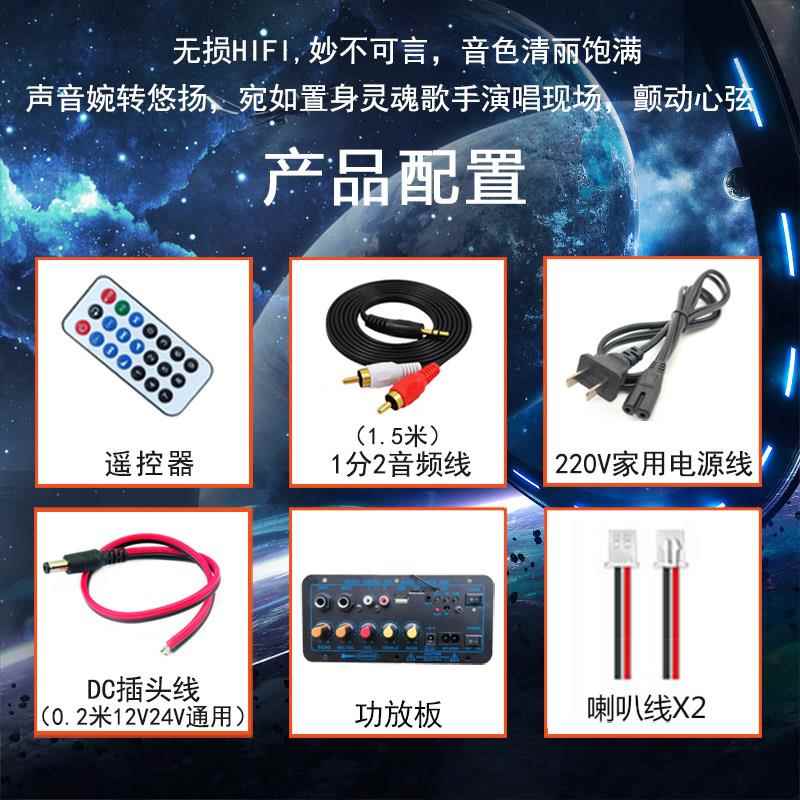 大功率蓝牙低音炮功放板12V24V220V户外拉杆箱音响主板6-15寸喇叭 - 图2