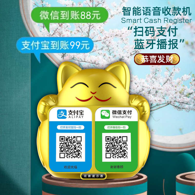 微信支付收款到账语音播报器无线蓝牙二维码收钱小音响大喇叭提示 - 图0