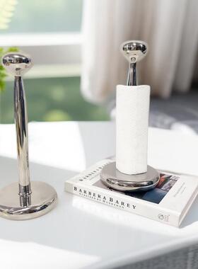 欧式不钢厨房巾架家用客厅纸落02222地板式卷纸架餐锈巾纸架样房