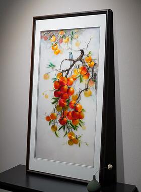 玄关新中式成装饰AL101617画苏绣州品挂画事如事意苏纯客厅画手工