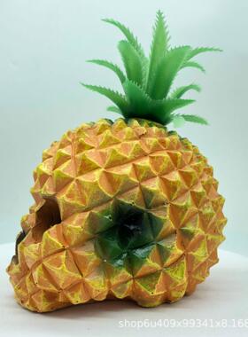 直销新款菠萝骷髅头树脂工艺品摆件菠萝骷颅头雕塑居家创意桌面雕
