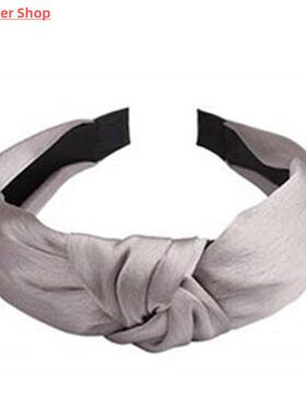 Women Wide Side Headband Twisted Knotted Head Hoop Solid Col