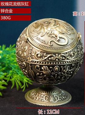 狮子王烟灰缸金属彩绘装饰摆件