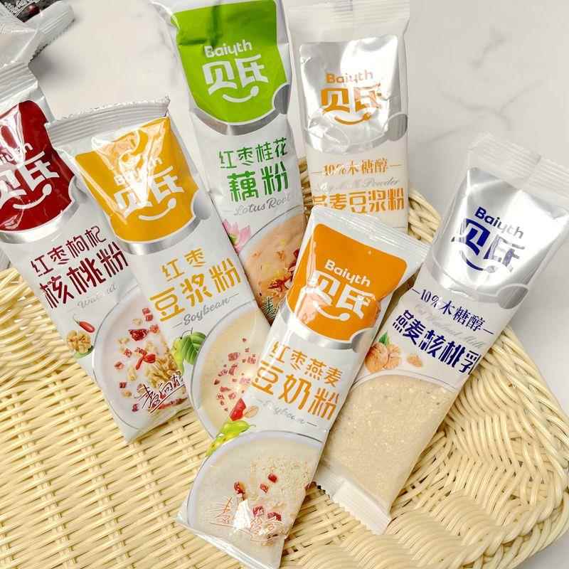 贝氏燕麦片豆浆粉核桃粉营养冲饮奶茶红枣水果麦片即食代早餐奶