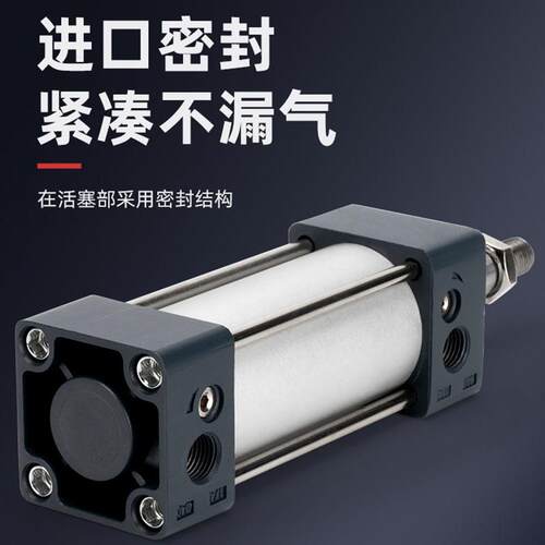 标准气缸SC80X25X50X75X100X125X150X175X200X250X300X400-S带磁 - 图1