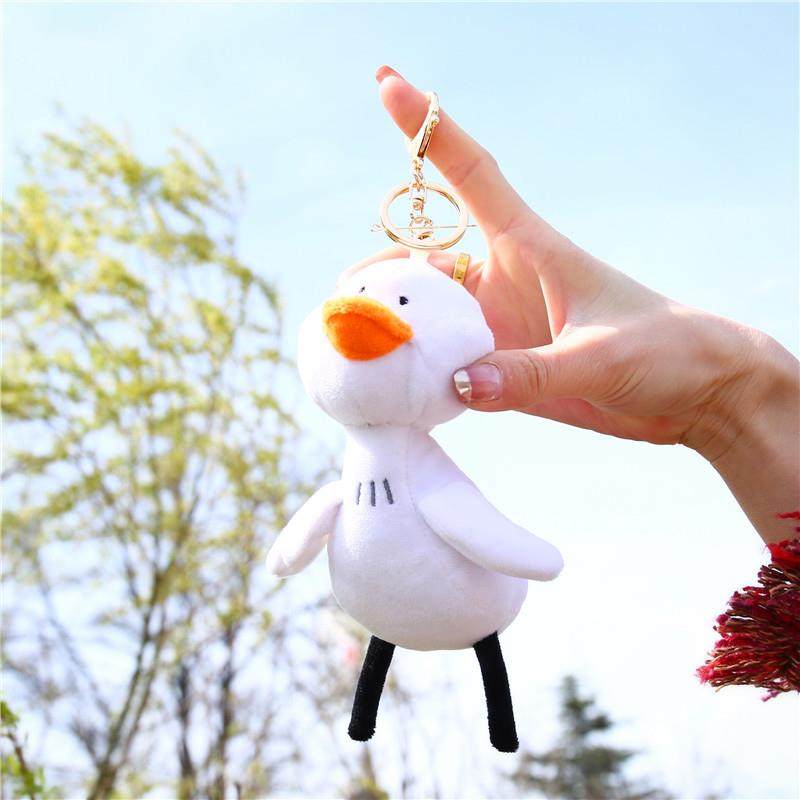 网红鸭加油小白鸭子毛绒玩偶公仔挂件可爱丑萌钥匙扣书包包挂饰女,淘宝优惠券,粉丝福利购,淘宝优惠卷