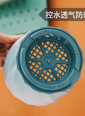 批發家用塑料花盆加厚玫瑰月季专用北欧风格大号带托盘花卉透气