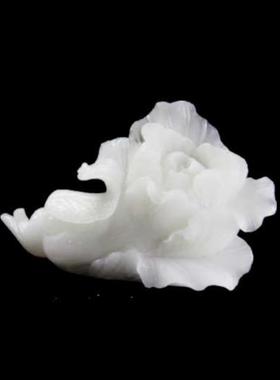天然阿富汗白玉玉器白菜如意摆件玉雕工艺品礼品商务摆件定制工厂