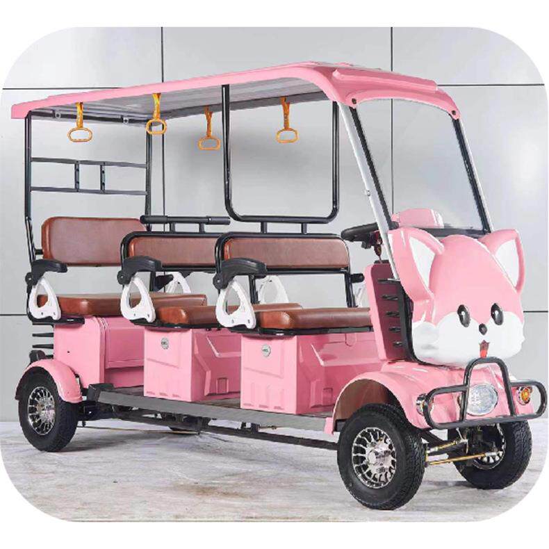 Fox Electric Sightseeing Car 6-person Cartoon Car Scenic Area Zoo Sightseeing Scooter Four-wheel Tuk-Tuk