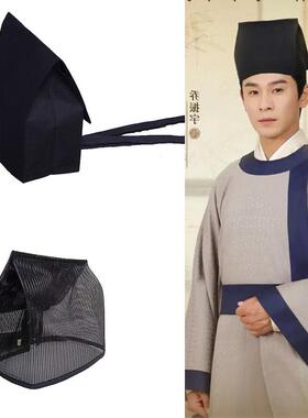 宁采臣汉服帽古装书生帽古代古风帽秀才儒巾成人礼国学演出服帽子