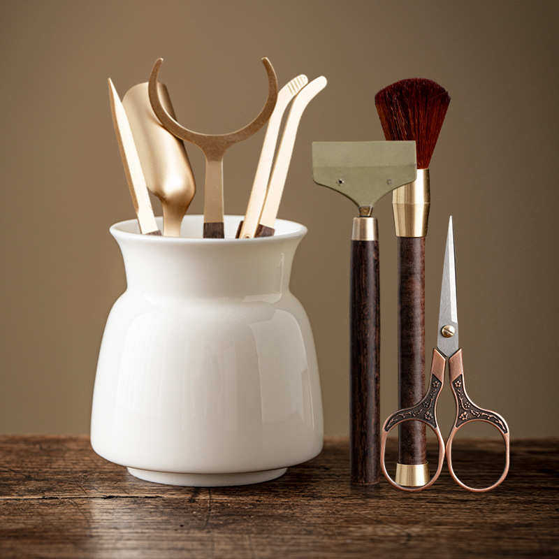 羊脂玉白瓷茶道六君子套装家用功夫茶具配件泡茶用品大全茶夹茶筒,淘宝优惠券,粉丝福利购,淘宝优惠卷