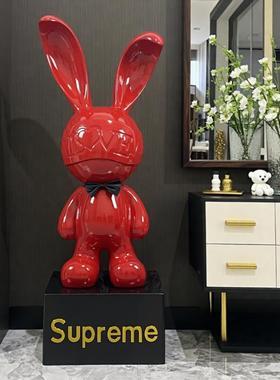 网红LOVE兔子公仔装饰大摆件客厅电视柜玄关过道家居摆设乔迁送礼