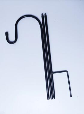 牧羊钩铁质工艺品挂钩庭院灯挂钩户外花园防锈地插杆铁钩亚马逊