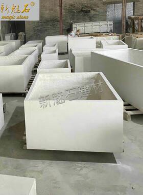 GRC户外花箱花坛室外花盆售楼部城市道路外摆组合长方形水泥花槽