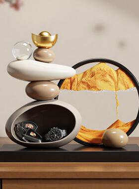 时运转流沙高级感乔迁新居礼物家居装创饰意玄250827-0关画桌来面