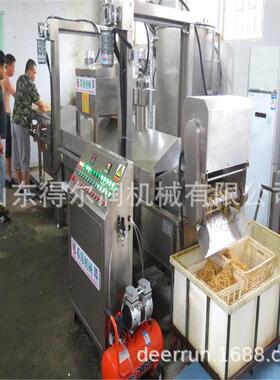 得尔润生产海产品鱼类油炸生产线 带鱼段油炸机 带提升油烟净化