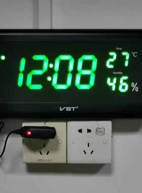 台挂两用LED钟LE795SD温度计挂钟数电字显钟湿大插电发光子钟