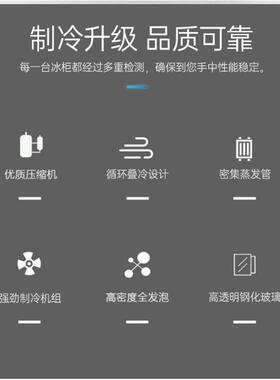 商用冰柜卧式组合岛柜超市冷藏大容量冷冻玻璃展示雪糕冰冻柜