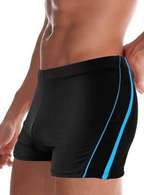 Flat angle swim trunks, sport men's plus size swim trunks,