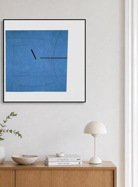 克莱因蓝抽象几何装饰画现简约玄关挂画客厅沙发背景墙油画壁画