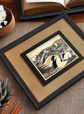 无畏前行】中古风高级感艺术装饰画客厅卧室挂画玄关高级感壁画