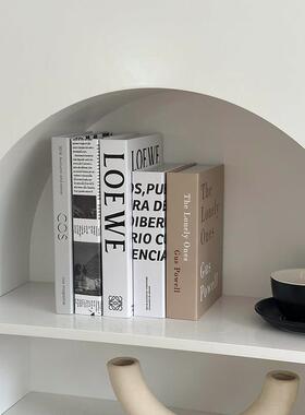 北欧简约ins假书彷真书装饰品摆件书柜书房样板房书本桌面装饰书