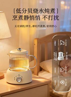 全玻璃养生壶办公室小型煮茶壶一人电炖杯迷你煮茶器烧水杯养生杯
