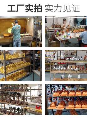 金钱狮子头摆件舞狮醒狮创意桌面茶桌装饰工艺品乔迁办公桌装饰品