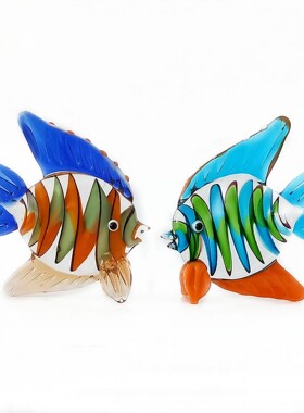 海洋系列琉璃鱼电视柜酒柜办公桌装饰摆件琉璃鱼摆件金波子鱼